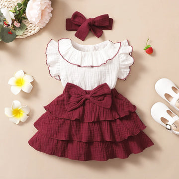 Baby Girl Red Wine Cupcake Dress