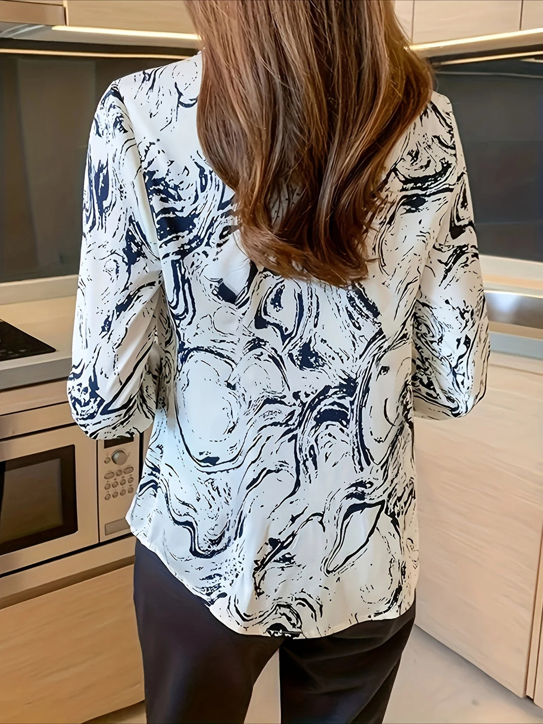 Fashion Printed Button-Down Shirt